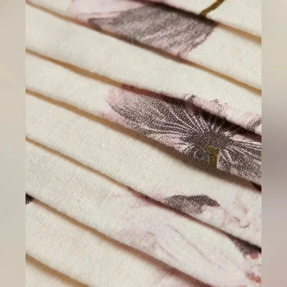 Express Floral Puff Sleeve Ruched Cropped Top NWT - Picture 6 of 14